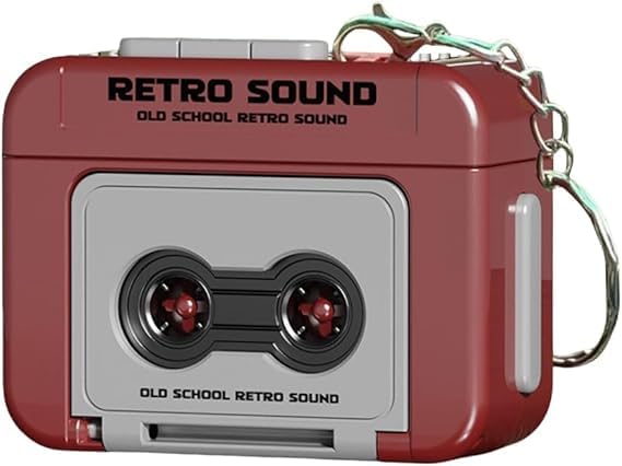 Mistazzo Mini Retro Cassette Tape Recorder Keychain Audio Player