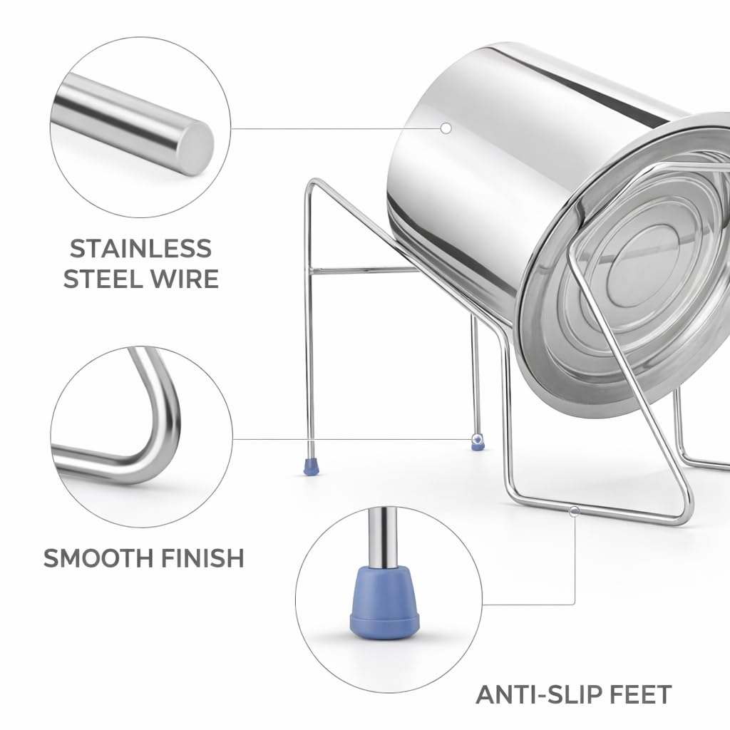 STAINLESS STEEL RICE POT DRAINER STAND