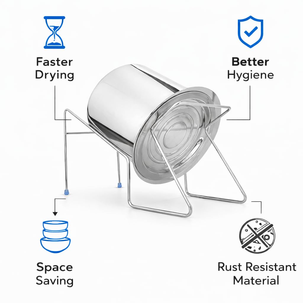 STAINLESS STEEL RICE POT DRAINER STAND