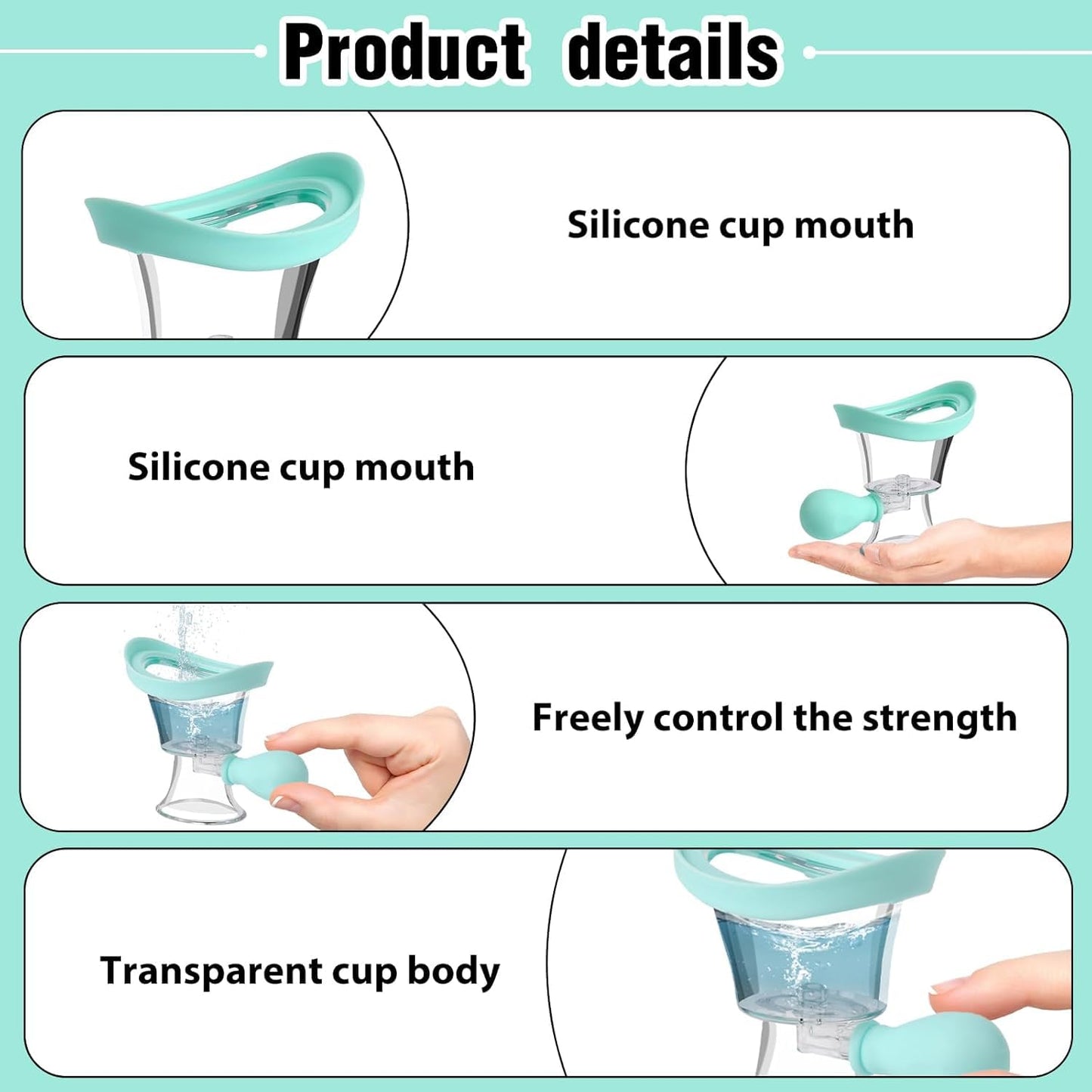 Eye Wash Cup, portable Eye Washer Silicone Air Pressure Eye Cleaning Cup