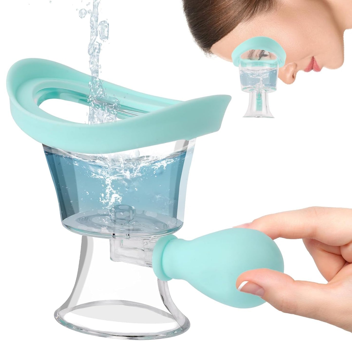 Eye Wash Cup, portable Eye Washer Silicone Air Pressure Eye Cleaning Cup