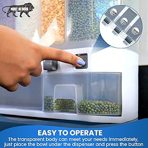 WALL MOUNTED CEREAL FOOD DISPENSER 6 GRID